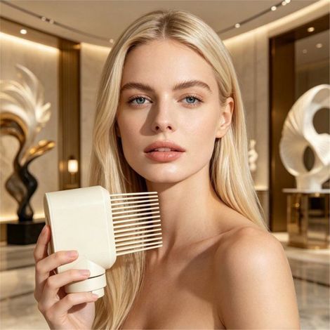 Embout Peigne à Dents Larges pour Sèche-Cheveux pour Flexstyl, Accessoire de Pré-Séchage pour Cheveux Bouclés et Frisés (1/4)