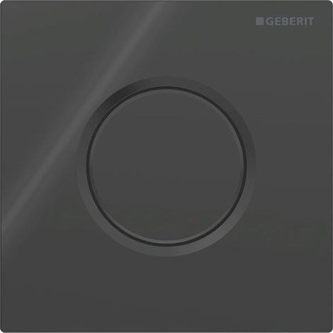 Geberit Drückerplatte rund für Typ 01 Urinalsteuerung mit pneumatischer Spülauslösung Tiefschwarz (1/5)