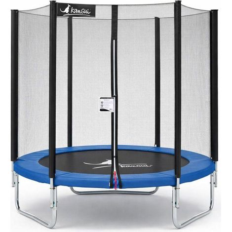 Trampoline KANGUI - BLEU Ø 180-183 cm  Enfant  Filet de sécurité  Certification CE & NF EN 7114 (1/3)