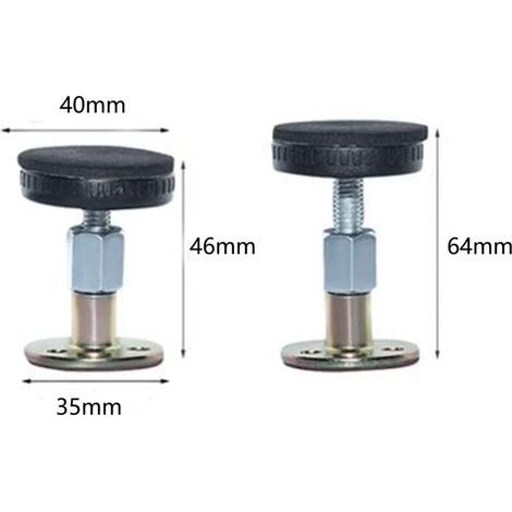 4 Pièces Ajustable la Fileté Cadre de Lit Outil Anti-Secousse Le Support TéLescopique, Ensemble de Bouchons de tête de lit Fixateur antishake Fixations Anti-Vibrations pour Meubles de Maison (1/4)