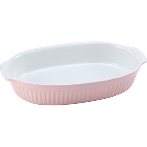 33056, Série Classic PASTELL Cuisine, plat à gratin ovale, rose, service de vaisselle, plat à gratin 1 pièce. (1/4)