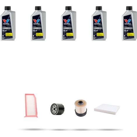 Kit tagliando 4 FILTRI e 5L OLIO compatibile con Dacia Logan II 1.5 Dci 66kw dal 2013 (1/5)