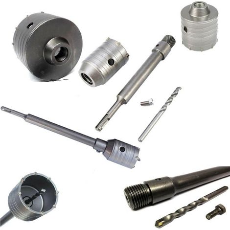 Trade Shop - TAZZO CAROTATRICE FÜR MURO DA 30MM BIS 130MM MIT ASTA AUS 35 CM SDS MAX -