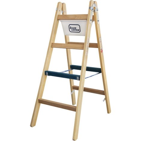 ILLER-LEITER Breitsprossenstehleiter Professional 2x5 Sp. 1105-7 (1/2)