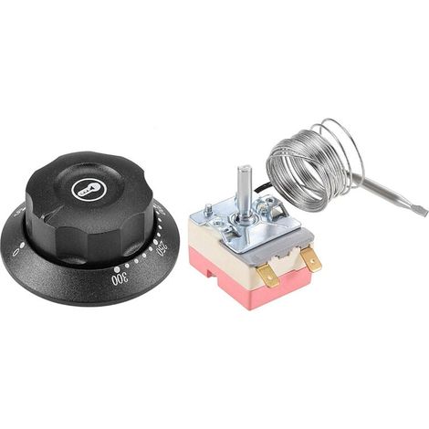 250 V, 16 A, 50–300 °C Temperaturregler-Kapillarthermostat für Backofen, Kühlschrank, Heizung, 2 m (1/3)