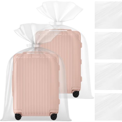 Lot de 4 sacs de rangement en plastique transparent extra larges - 100 x 152 cm - Sacs de rangement réutilisables pour l'étanchéité à la poussière, aux bagages, aux vêtements (1/5)
