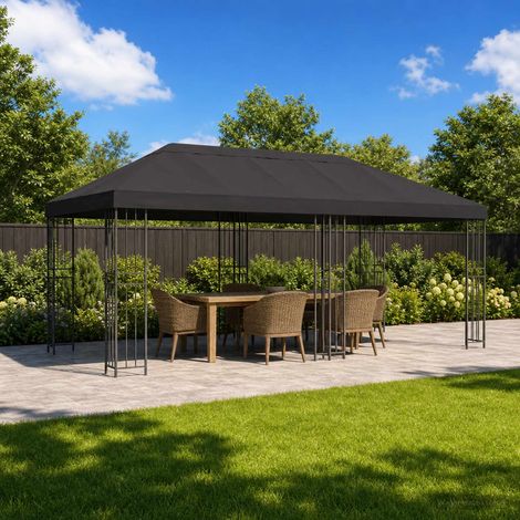 vidaXL Gazebo con pareti laterali 6 x 3 m Antracite (1/5)