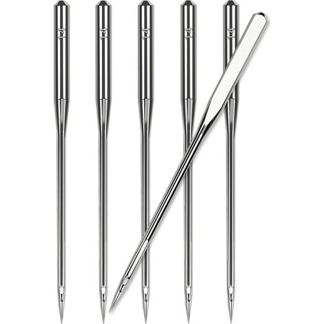 30 pièces d’aiguilles universelles taille 90/14 pour machine à coudre, aiguilles robustes pour machine à coudre pour broderie, cuir, jeans, compatibles avec tous les types de machines à coudre (1/5)