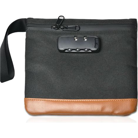3 Pièces Sac étanche aux odeurs - Coffre-fort portable - Étanche - Anti-odeurs - Avec serrure à combinaison - Noir - Boîte verrouillable avec poignée pour le stockage de voyage