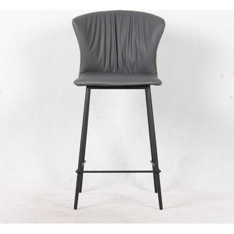 2X Core-Hocker in Anthrazit mit schwarzen Metallbeinen H97xB48xT52,5. (1/4)