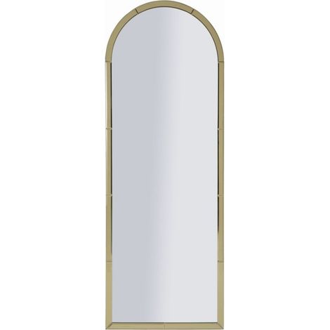 Specchio da parete Baku ad arco con cornice specchio oro 49x144 cm