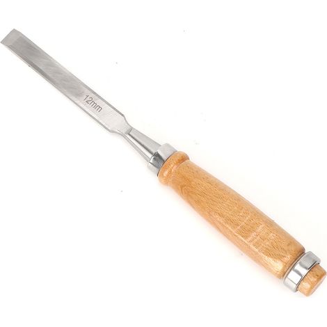 Ciseau de charpentier avec manche en bois et lime en acier, outil professionnel pour le travail du bois, Cr V 12 mm (1/5)