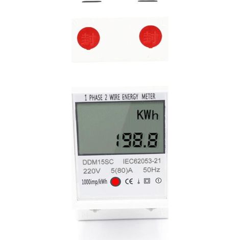 Compteur D'énergie électrique, Moniteur De Consommation D'énergie, 5-80A 220V 50Hz (1/5)