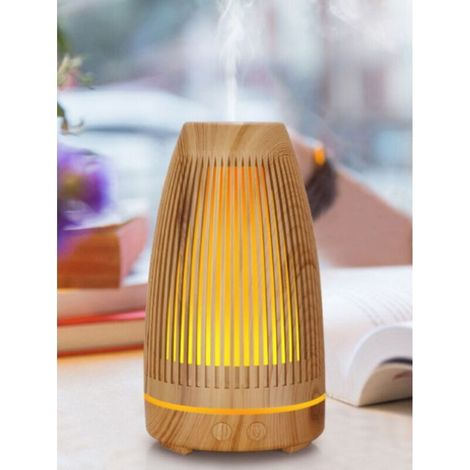 Electric Essential Oil Diffuser, Ultrasonic Humidifier, Aromatherapy Diffuser with 7 Color LED Lights for Home, Yoga, Office, Spa, Bedroom - Wood (1/4)