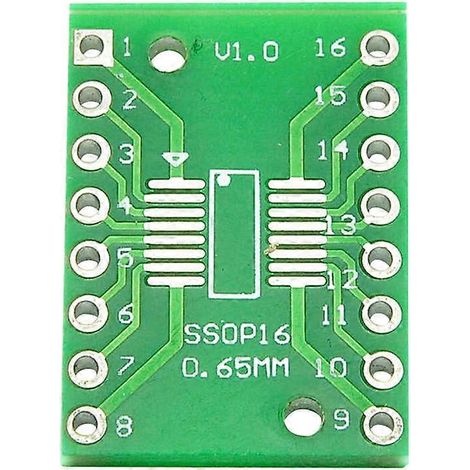 16-poliger Leiterplattenadapter DIP16/SOP16/SSOP16/TSSOP16, 20 Stück, 0,65/1,27 mm Rastermaß, IC-Konverterplatine (1/5)
