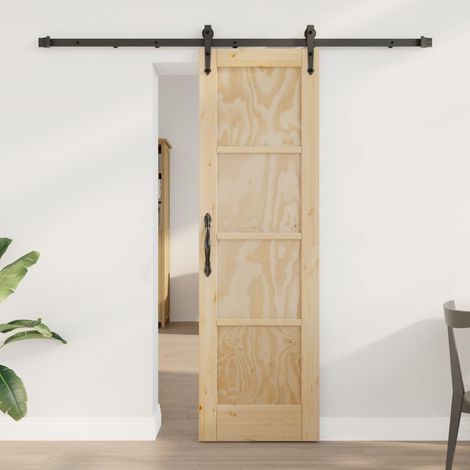 vidaXL  Sliding Door  ORKDAL Natural and Black 61 x 198.5 cm (1/5)