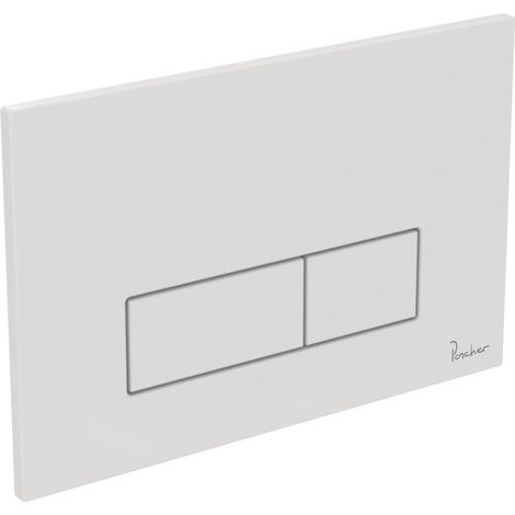 Porcher – Plaque de commande WC double flux mécanique – Finition métal ABS – Dimensions 234x154x8,5mm – Compatible réservoirs ProSys