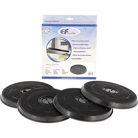 Lot de 4 filtres à charbon rond pour hotte – Dimensions 240mm – Compatible Roblin-Franke – Filtration efficace des odeurs