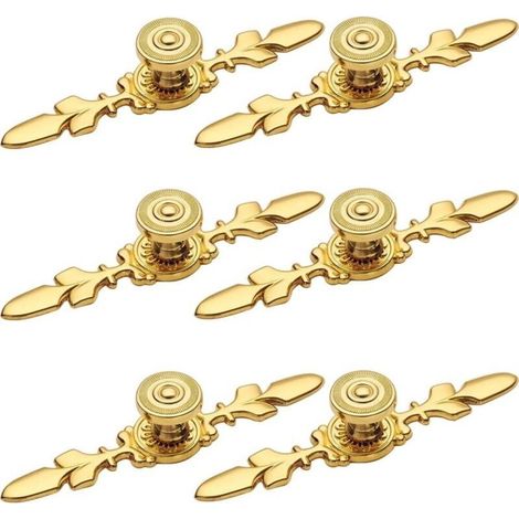 CSPARKV 6 Pièces Poignee Meuble Dorée Bouton Meuble Bouton de Porte Poignée Meuble Poignet de Porte Cuisine Poignee de Meuble Vintage Poignée de Tiroir à Armoire Boutons de Portes de Cabinet avec Vis (1/5)