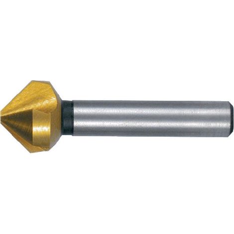 Avellanador DIN 335C 90 grados D.15mm HSS Vástago TiN Z.3 D.10mm RUKO