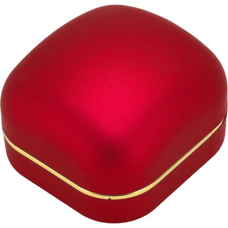 Boîte à bagues LED doublée de velours, coffret à bijoux de luxe avec lumière LED pour anniversaire de mariage, rouge (1/5)