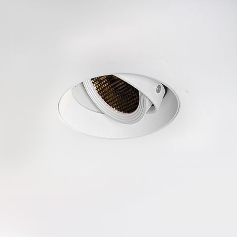 QAZQA Moderno Foco empotrable moderno blanco GU10 AR70 redondo sin marco - Oneon Honey Aluminio Redonda Adecuado para LED Max. 1 x 50 Watt