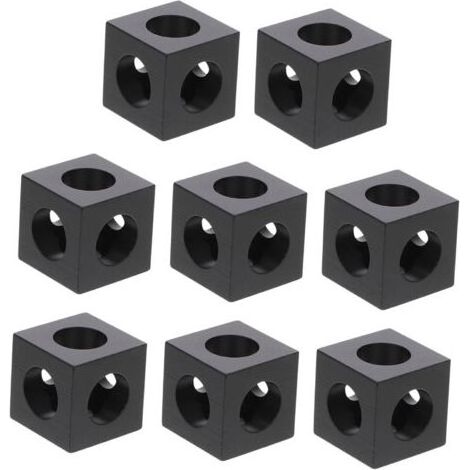 8 pièces Équerres Alliage Aluminium pour Profilés Supports Assemblage Angle Robustes pour Imprimantes et Projets Industriels (1/5)