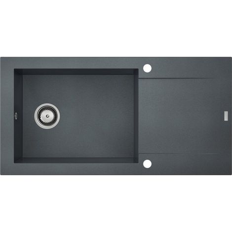 Carea Cuisine & Bain – Évier à encastrer granit 1 bac 98x50x20,5 cm – Résistant aux chocs et rayures – Surface lisse facile d'entretien – Fabrication française