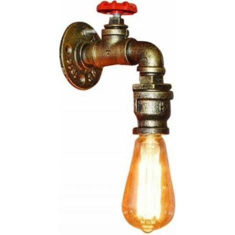 Applique murale industrielle vintage, luminaire rétro pour conduite d'eau (sans ampoule)