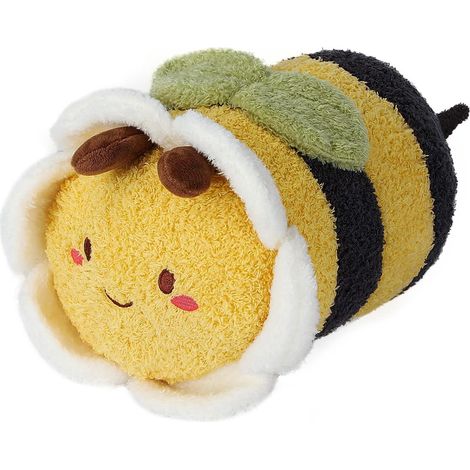 Peluche Abeille Fleurie, 28 cm, Coussin Doux et Moelleux, Décoration Idéale pour un Anniversaire, Cadeau pour Enfants et Adultes (1/5)