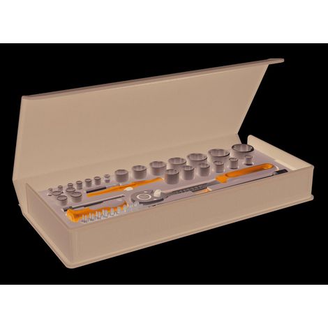 TC 19-20-MU-10 Set di chiavi a bussola 1/4"+1/2" 52 pezzi (1/3)