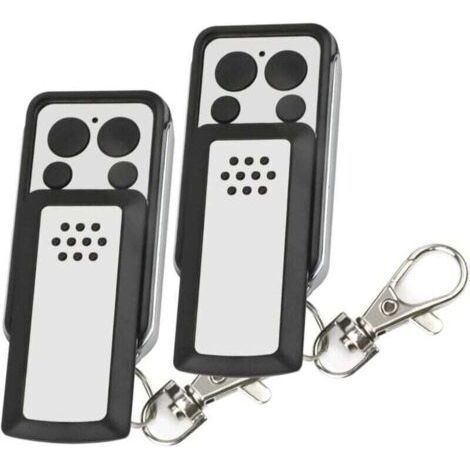 Commande à distance - 2 Boutons à clapet- Compatible avec la plupart des motorisations avidsen, XU, Grise, Autonomie de 2 ans - 114253 - (1/4)