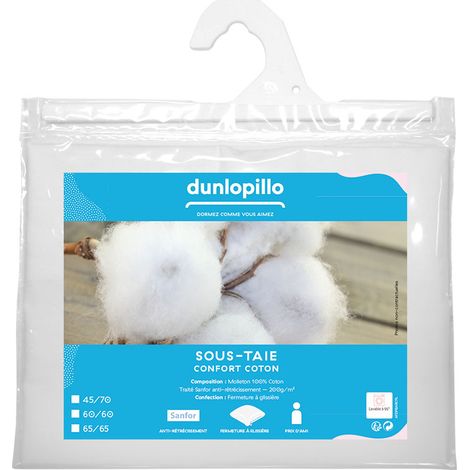 Sous Taie Confort Coton - 65/65 - DUNLOPILLO