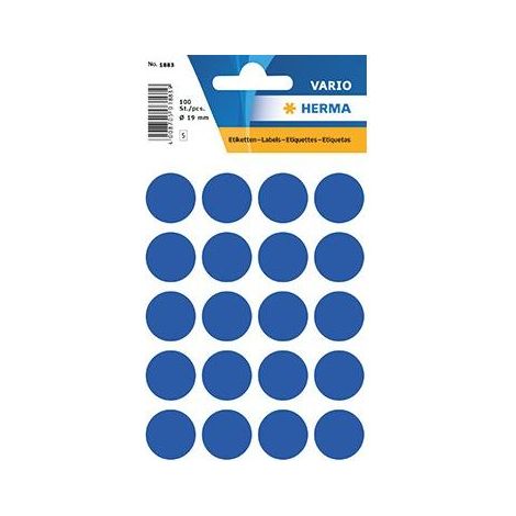 HERMA Markierungspunkt 1883 19mm dunkelblau 100 St./Pack. (1/4)