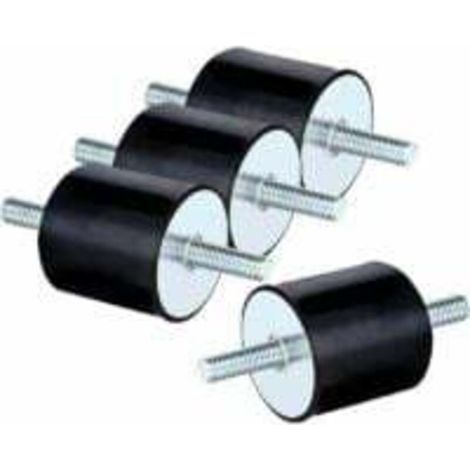 Silent Bloc M8, 4pcs Plot Anti Vibration Silenbloc Caoutchouc, Double Extrémités Vis Absorbeur Anti Vibration pour Bateau Voiture Amortisseur Silencieux -Adélala(M8 x 20, 30 x 30) (1/5)