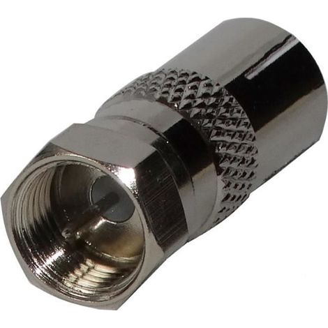 AERZETIX: Connecteur prise fiche adaptateur F mâle - antenne TV 9,5mm femelle