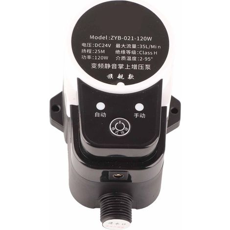 Pompe de surpression compacte 1 MPa, automatique, étanche, silencieuse, 24 V CC, pour alimentation solaire domestique (prise US). (1/5)