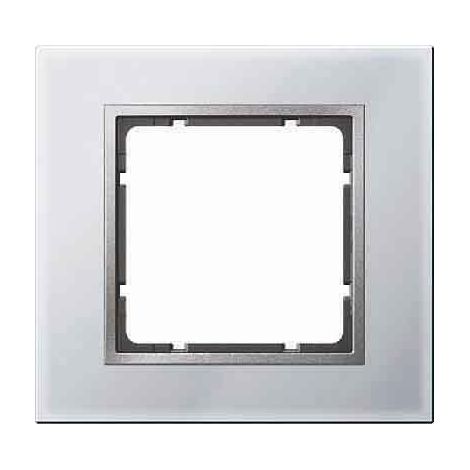Berker B7  Cornice 1 elemento in vetro / alluminio 10116414
