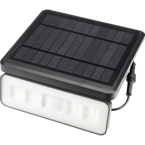 Sygonix SY-5972856  Solar-Wandstrahler mit Bewegungsmelder    LED LED fest eingebaut 8 W Schwarz
