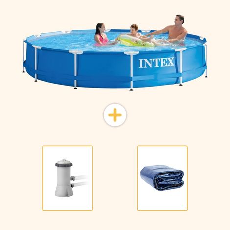 Intex Piscine Tubulaire Ronde - 366x76 cm - 3-pièces  S21339 (1/5)