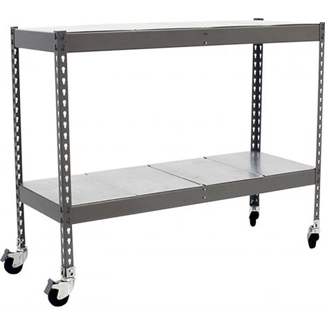 Estantería Metálica De Taller Sin Tornillos Kit Ecoforte Mob. 1206-2 Metal 900 Gris/Galva 2 baldas Simonrack