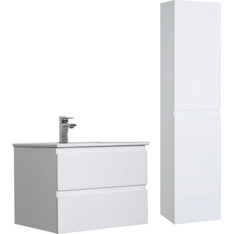Doppelwaschtisch + Waschbecken + SORRENTO-Säule