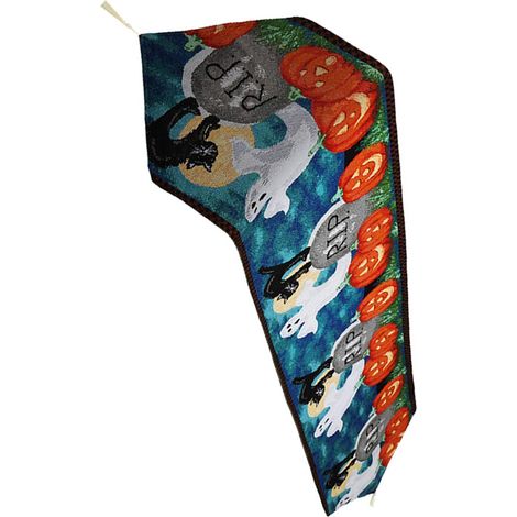 Tischläufer aus Baumwolle und Leinen für Halloween-Dekorationen, Esstisch, 33 x 180 cm (1/5)
