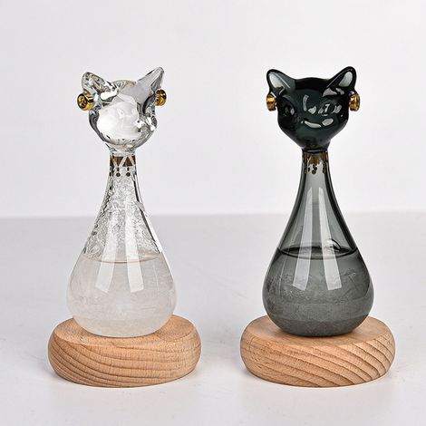 Wettervorhersage-Flasche, Sturm, ägyptische Katze als Dekoration (Premium-Geschenkbox in Schwarz) (1/5)