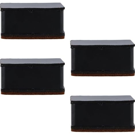 4 Pièces Rehausseur de Meubles en Acier Carbone, Hauteur de 3 cm Rehausseur Pieds de Lit, Rehausseur de Meuble Auto-adhésif Antidérapant, Rehausseur Pied de Table, Diamètre de 6 cm, Carré (1/5)