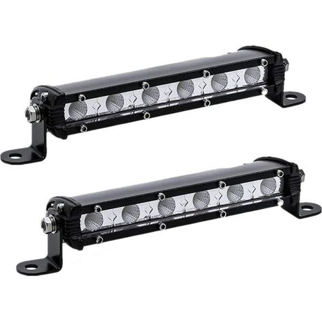 18cm 18W Feux de recul led fin 12V, phare de travail led 12v, longue portee led projecteur led pour remorque, voiture, moto, 4x4 accessoire…