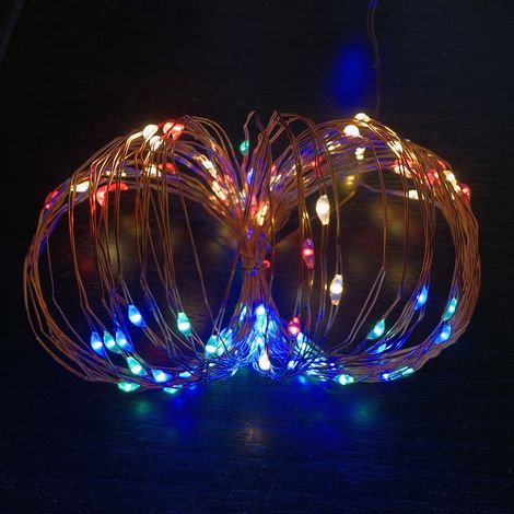 Mini Ghirlanda LED 5V luci per decorazioni Natalizie con cavo USB Multicolor (1/2)