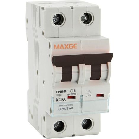Interruttore Magnetotermico Industriale 2P 10kA 10-63A Curva C MAXGE  50 A