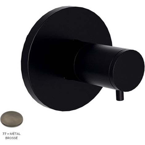 Façade douche robinet d'arrêt encastré 1 sortie Métal Brossé Triverde - CRISTINA ONDYNA XT61077