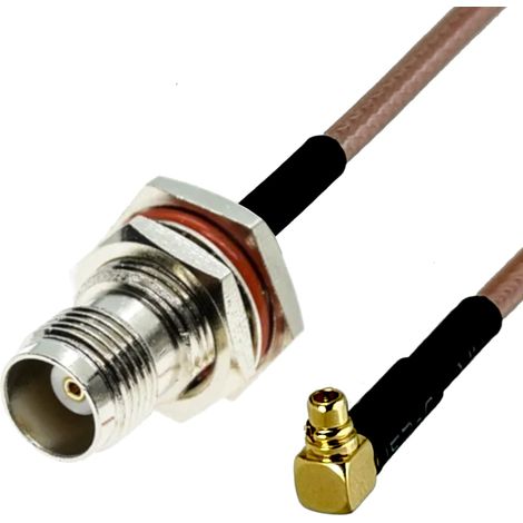 Cavo di collegamento MMCX con spina RA / presa TNC BH RG178, 10 cm.